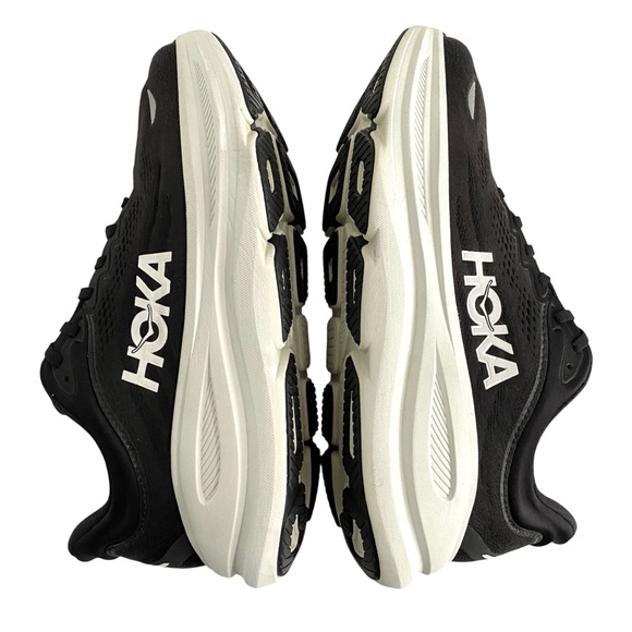Hoka Bondi 9 Sneakers Men’s Size 9 Extra Wide Black White - Picture 6 of 12